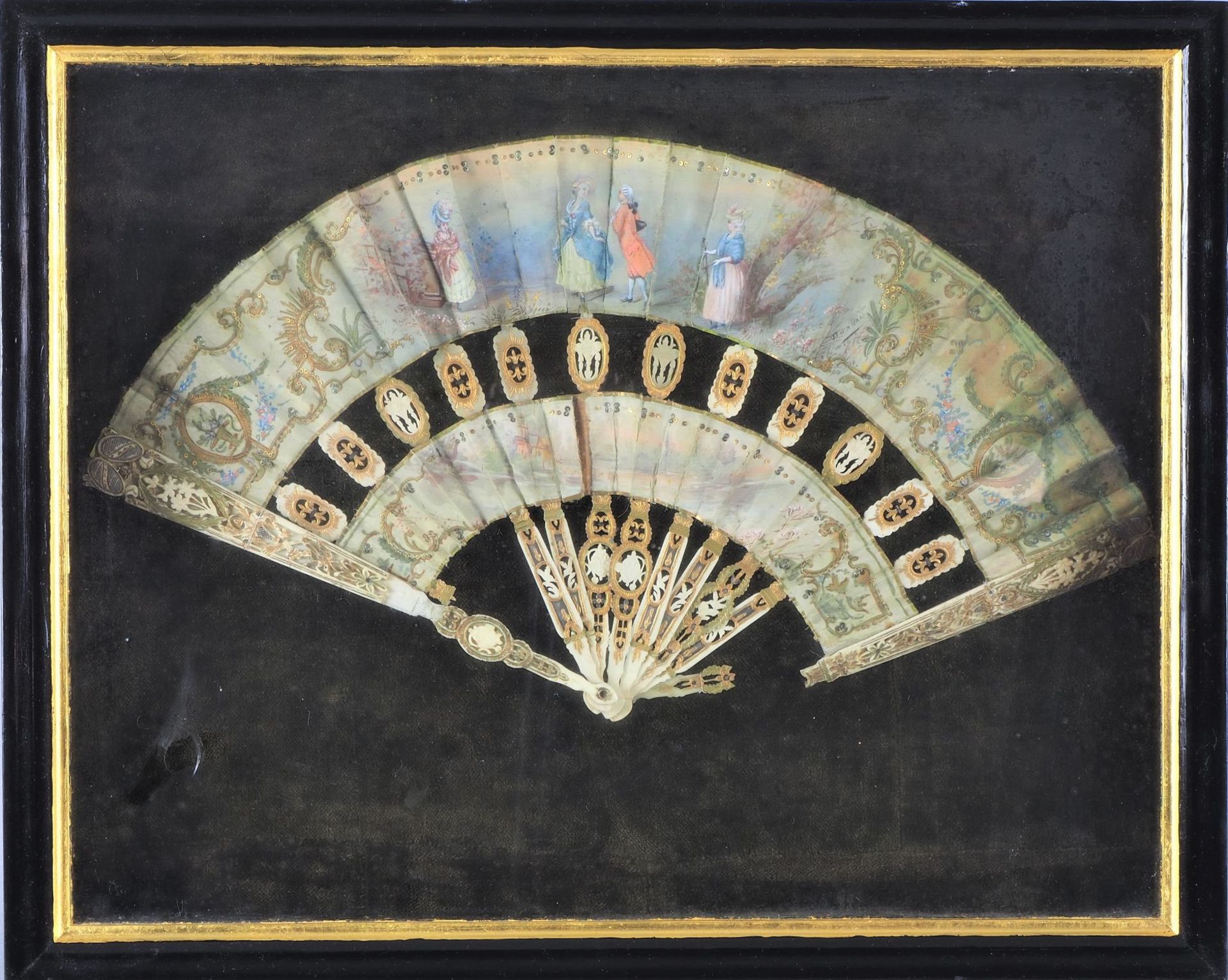 Rococo ornamental fan, end of 18th century.