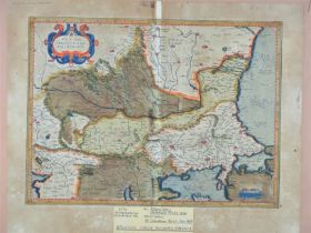 Landkarte Walachia, Servia, Bulgaria, Romania, Mercator, Anfang 17. Jh.