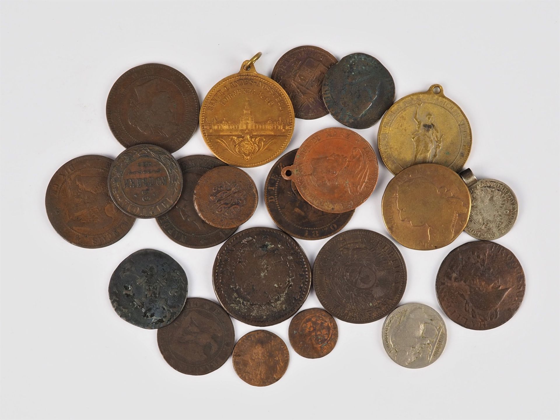Mixed lot antique coins & medals, 18th & 19th c. - Image 2 of 2