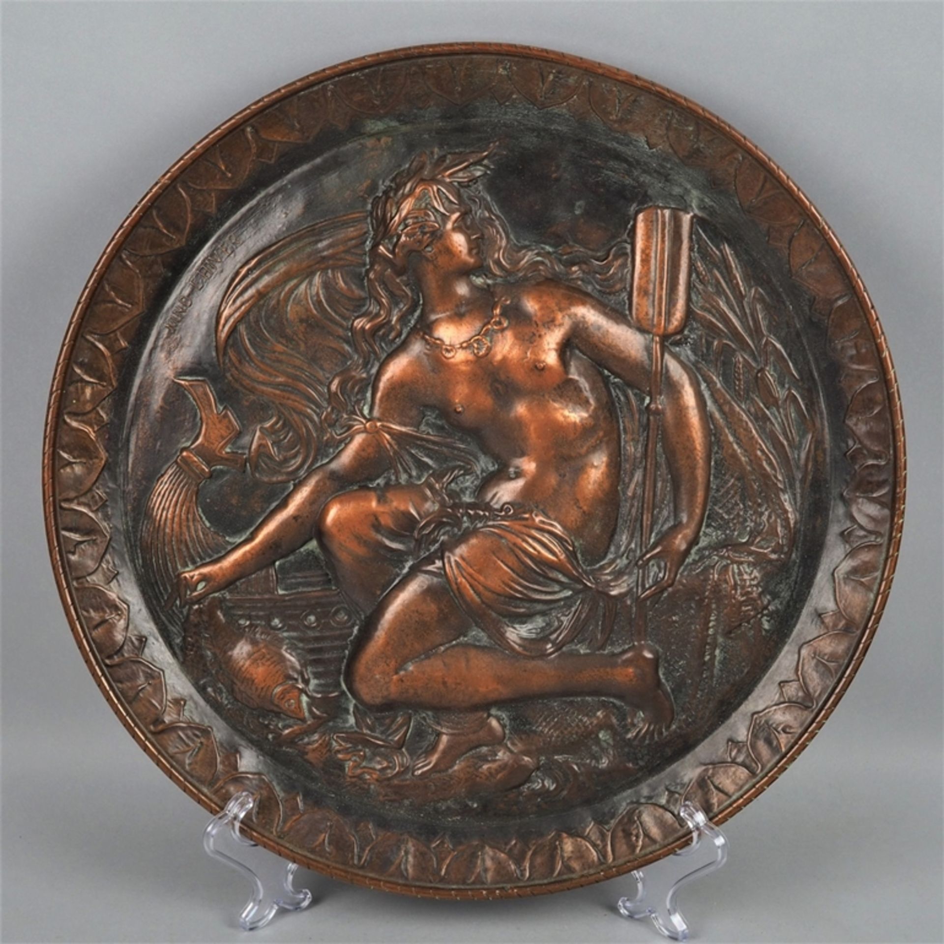 Large relief plate around 1900