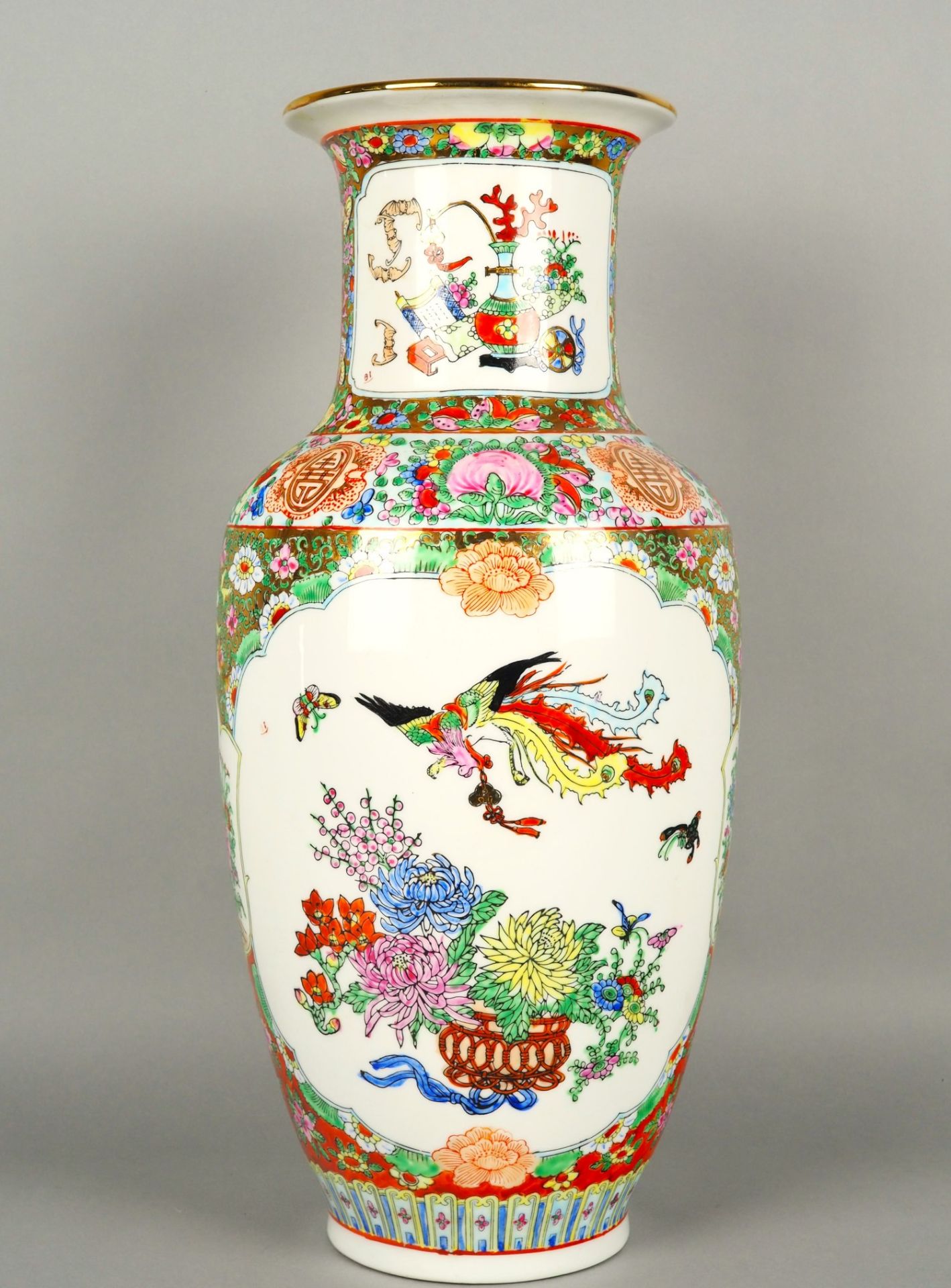 Antike chinesische Vase (Jarrón), China Mitte 20. Jh. - Bild 2 aus 5