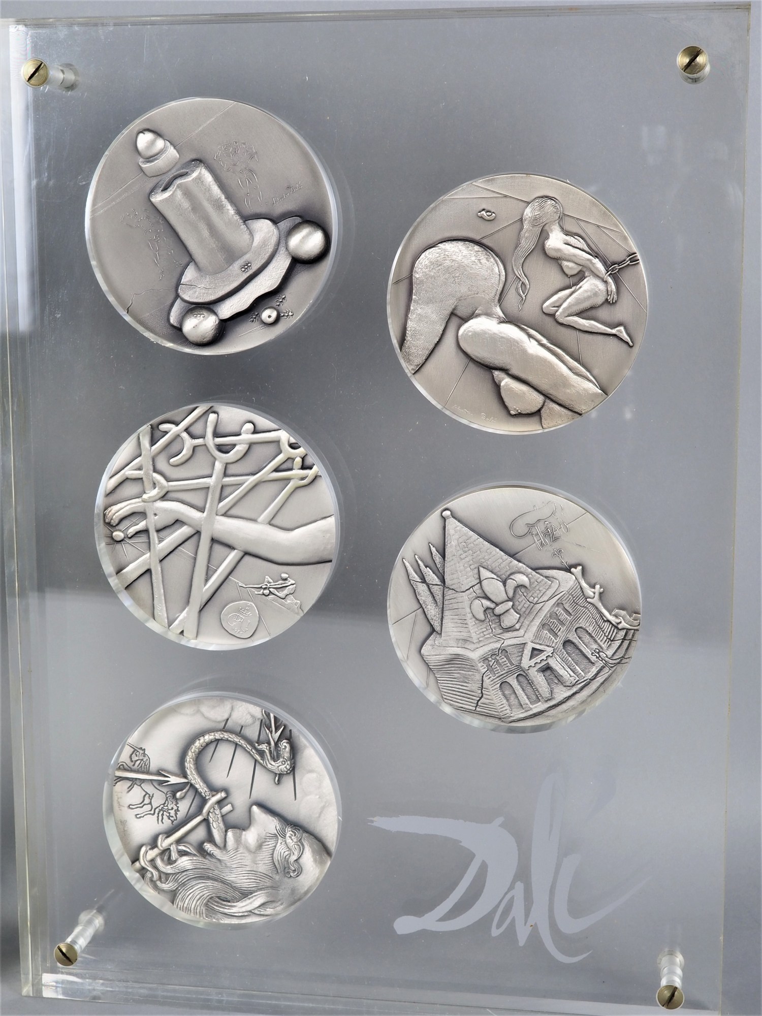 Salvador Dali (1904-1989), 10 large silver medals 'The Ten Commandments', Large Edition 10cm - Image 3 of 6