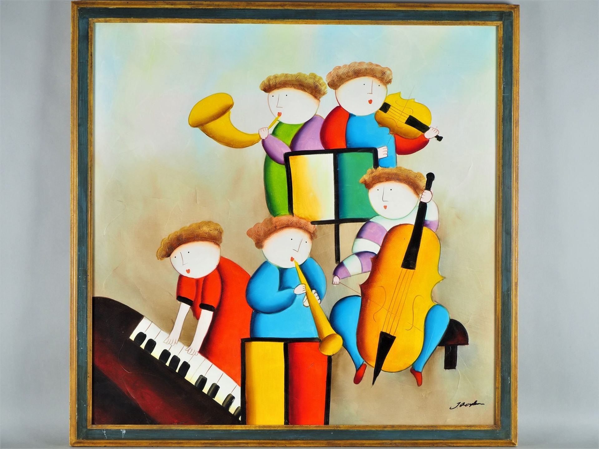Joyce Roybal (*1955) - Children playing music.