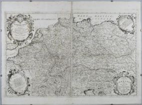 Landkarte Germania Parte Occidentale, Coronelli, Venedig, 1692
