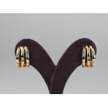 Paar Ohrringe mit kl. Brillanten, 14k Gold