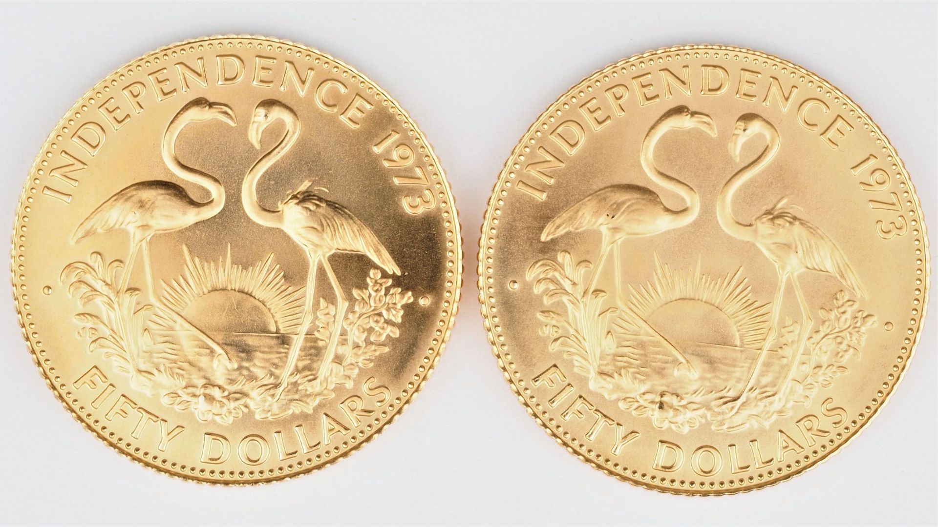 Goldmünzen Bahamas 50 Dollars „Independence 1973“ - Bild 2 aus 3