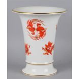 Meissen Vase Roter Drache, H. 19cm.