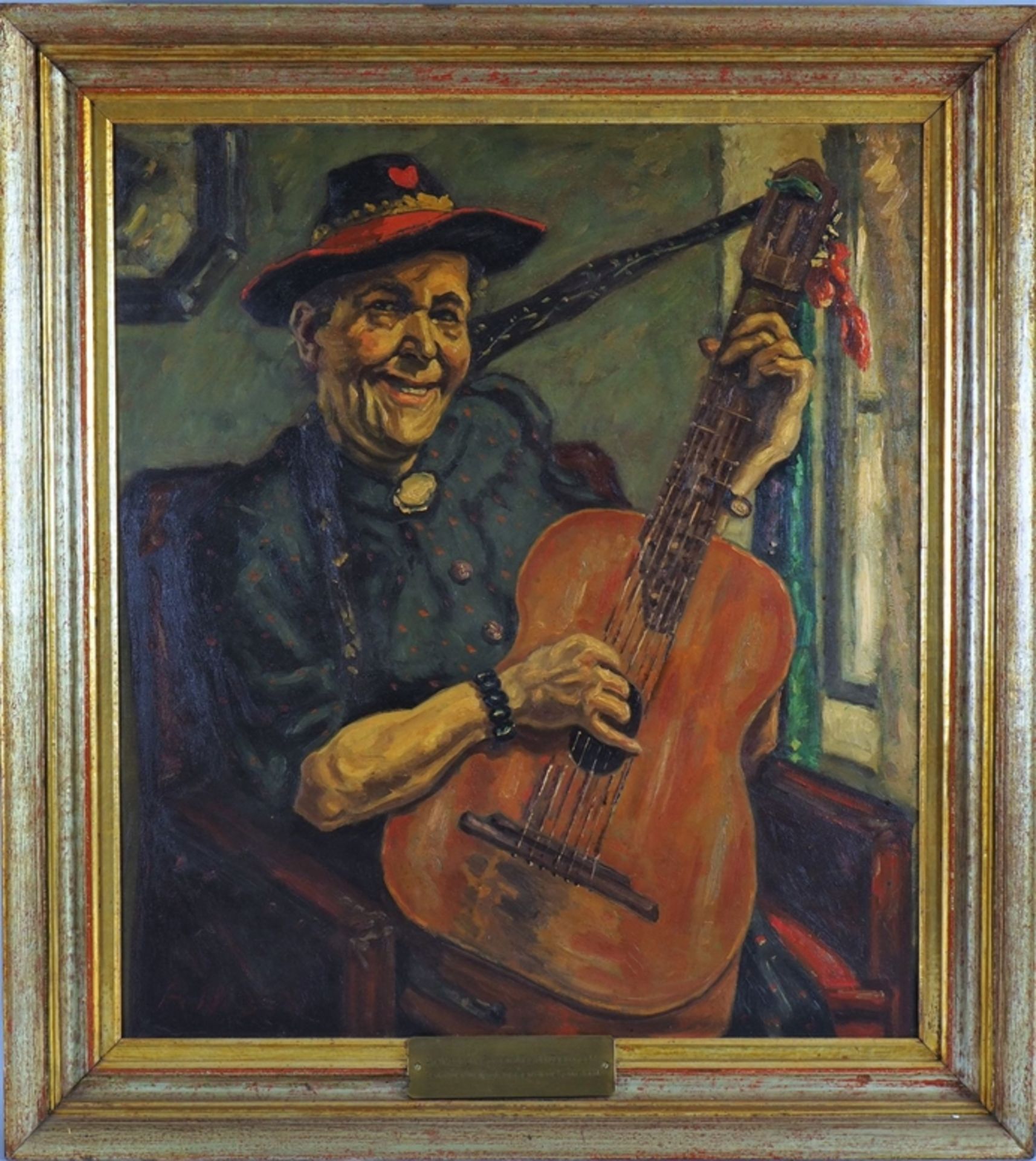 Alfred Mendler (1879 Riedlingen - 1955, Ulm) - Gitarrenspielerin, 1934