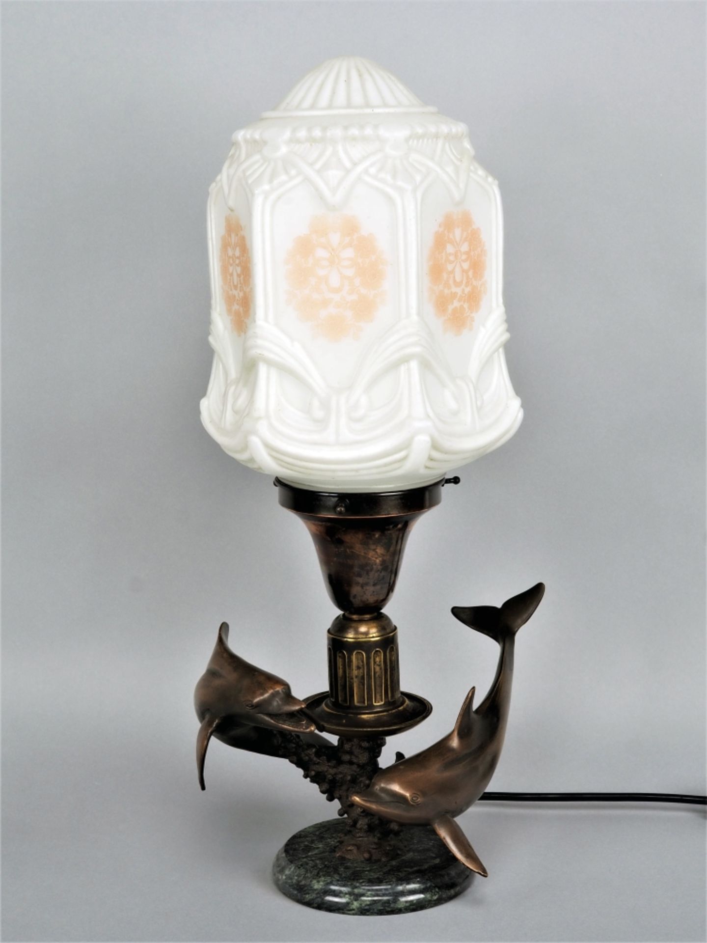 Große Figurentischlampe, Anfang 20. Jh.