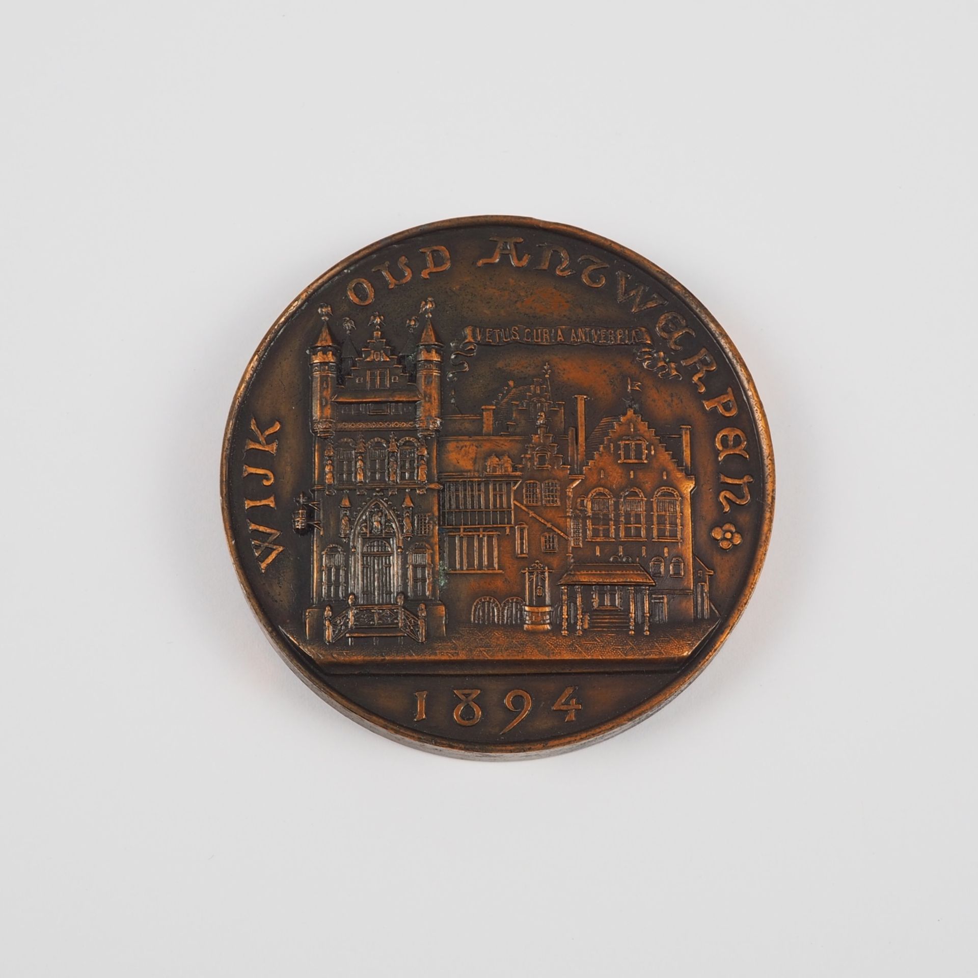 Belgien Bronze Medaille 1894, Wijk Oud Antwerpen - Bild 2 aus 4
