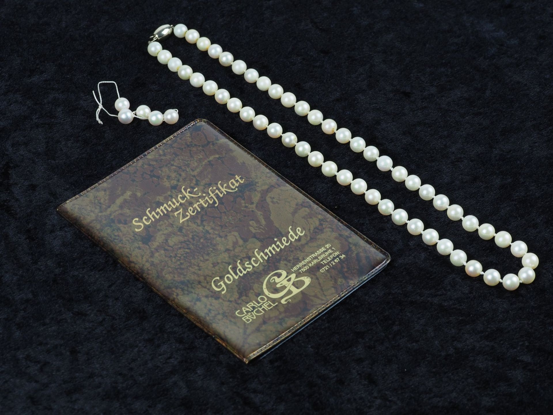 Akoya-Perlenkette mit 14k Weißgold Verschluss