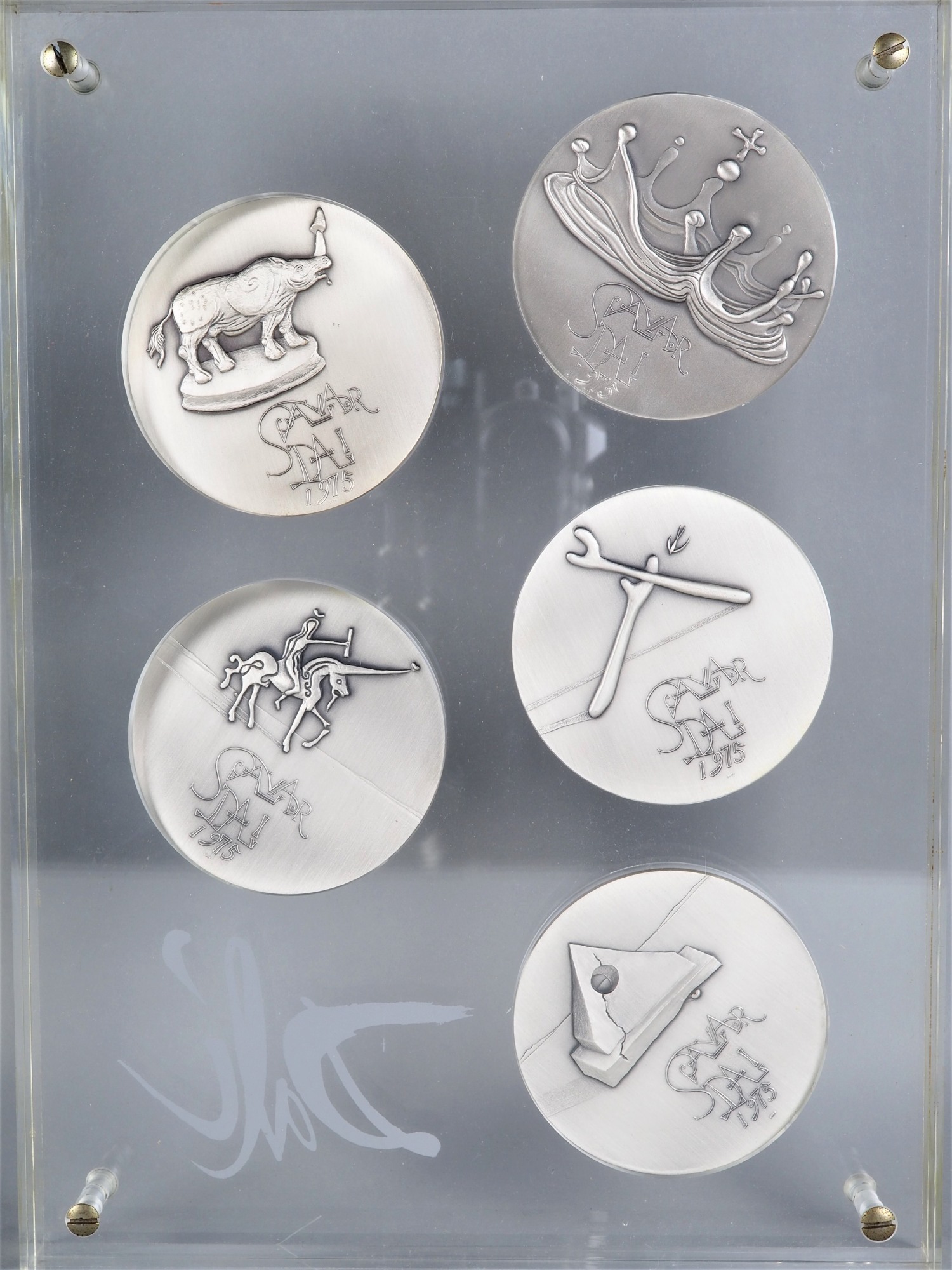 Salvador Dali (1904-1989), 10 large silver medals 'The Ten Commandments', Large Edition 10cm - Image 6 of 6