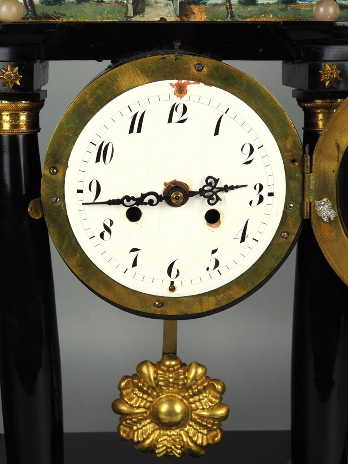 Biedermeier portal clock around 1840 - Image 3 of 6