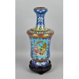 Vase mit Emaille Verzierungen, Cloisonné