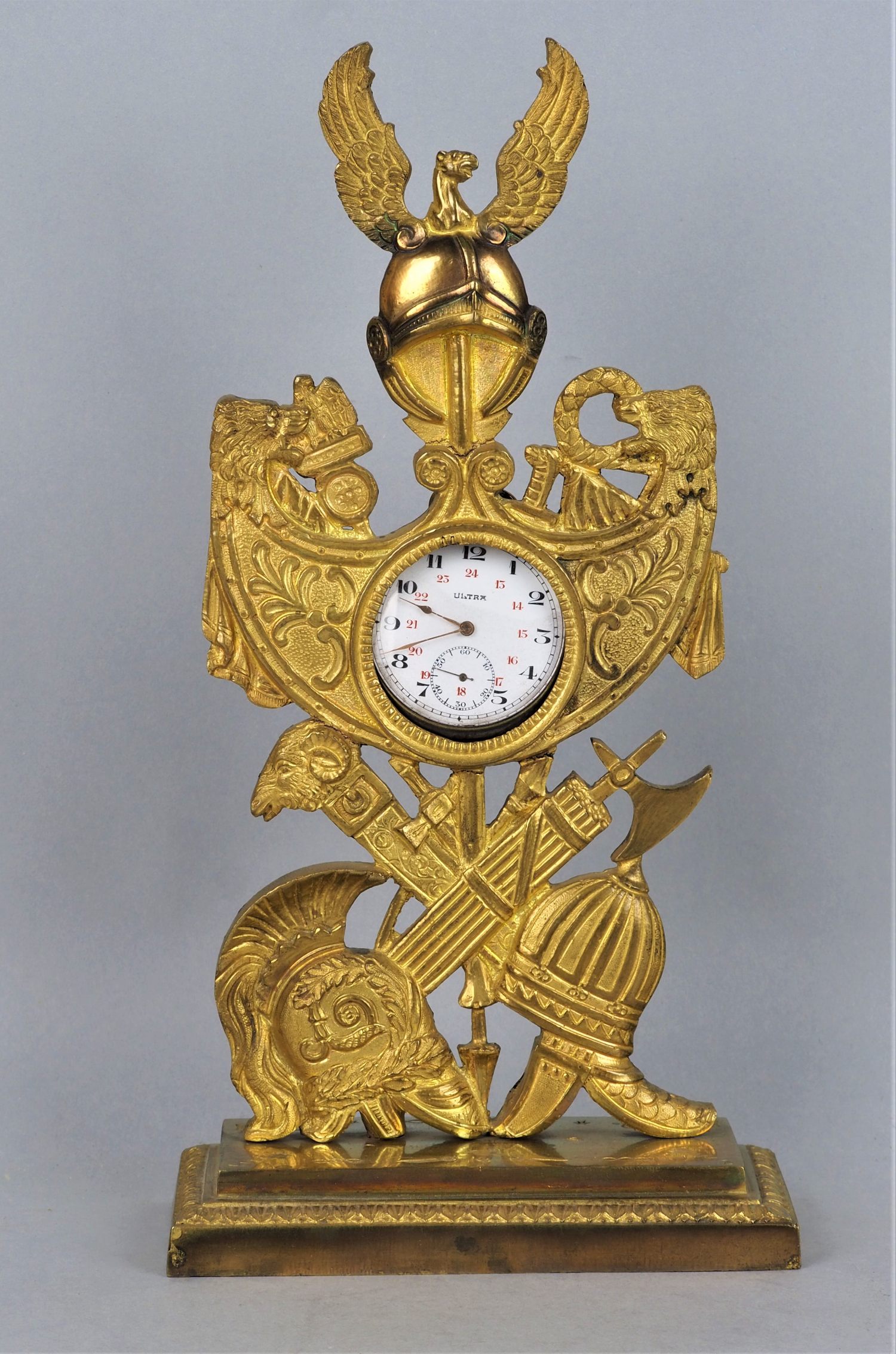Watch stand with clock, around 1900