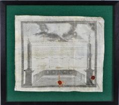 Freimaurer Urkunde, Frankreich 1788