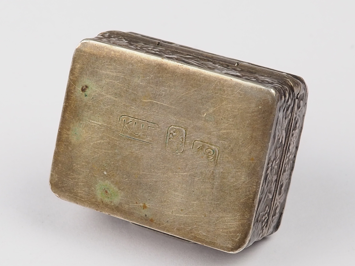 Miniature silver box around 1870 - Gebrüder Kühn, Schwäbisch Gmünd, 12 lot - Image 4 of 4