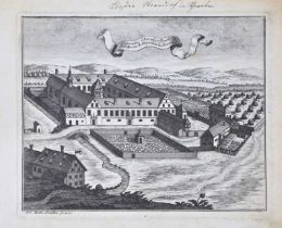 Seltener Kupferstich um 1730, Augustinerkloster Oberndorf, Johann Matthias Steidlin (1717-1754)