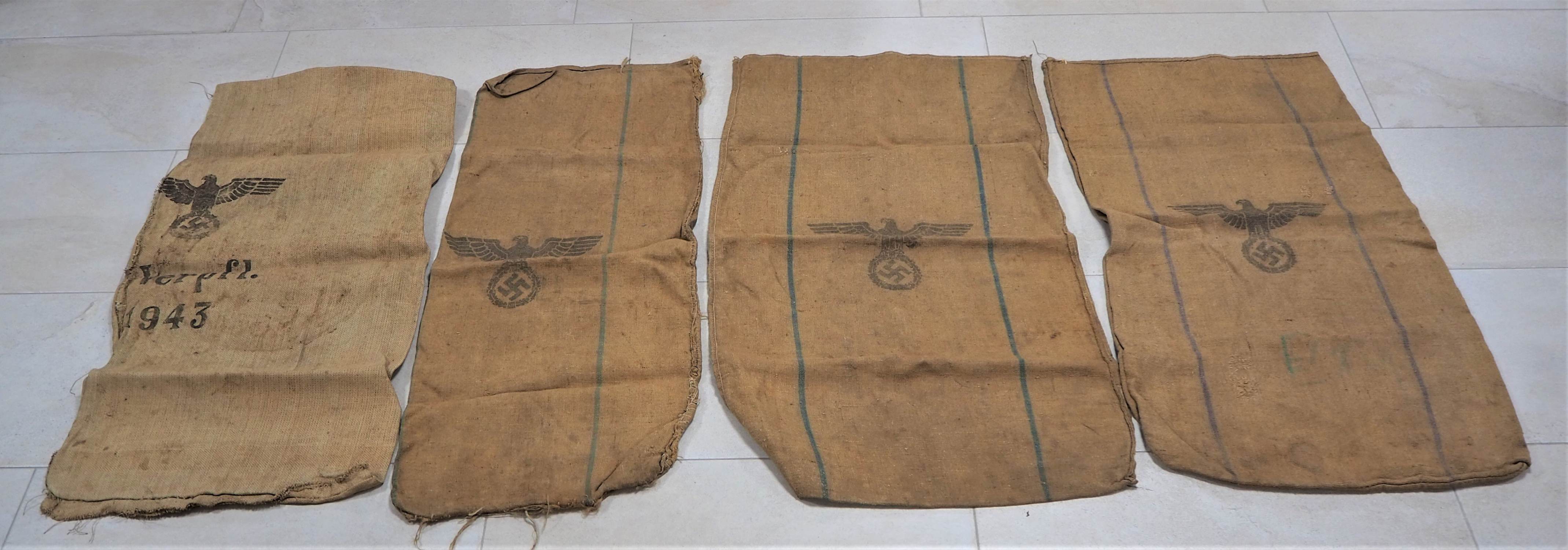 4x Wehrmacht Army rations bag 1937/43, German Reich.