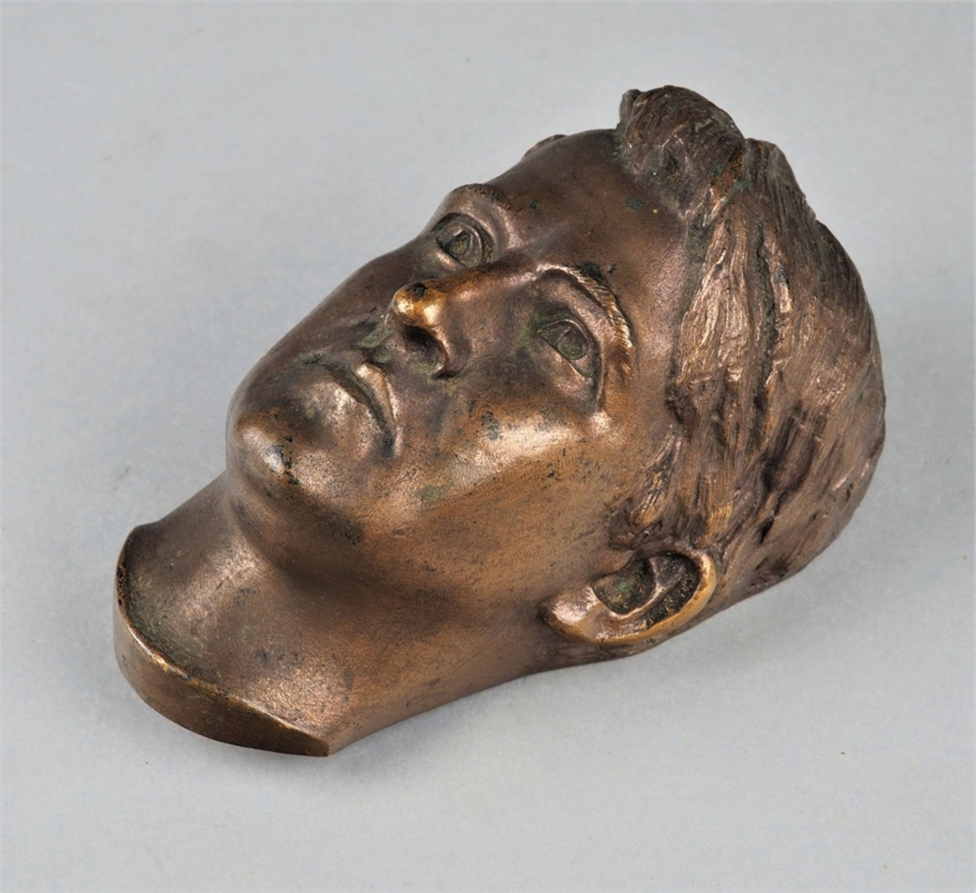 Bronzekopf eines jungen Mannes Jüngling 1930er Jahre - Bild 2 aus 2