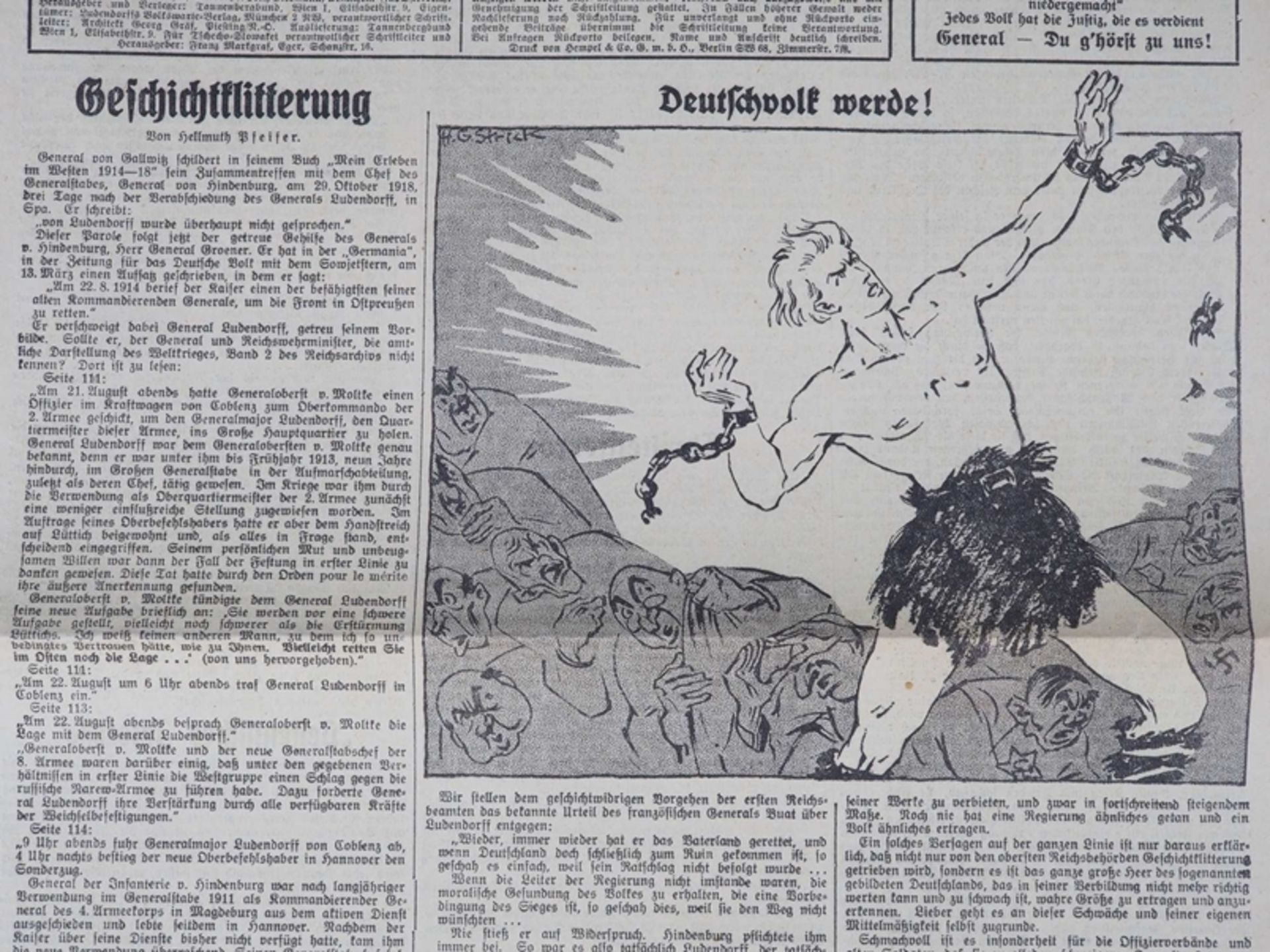 "Ludendorffs Volkswarte" 9 St. - NS-kritische Wochenzeitschrift, 1932 - Bild 5 aus 5