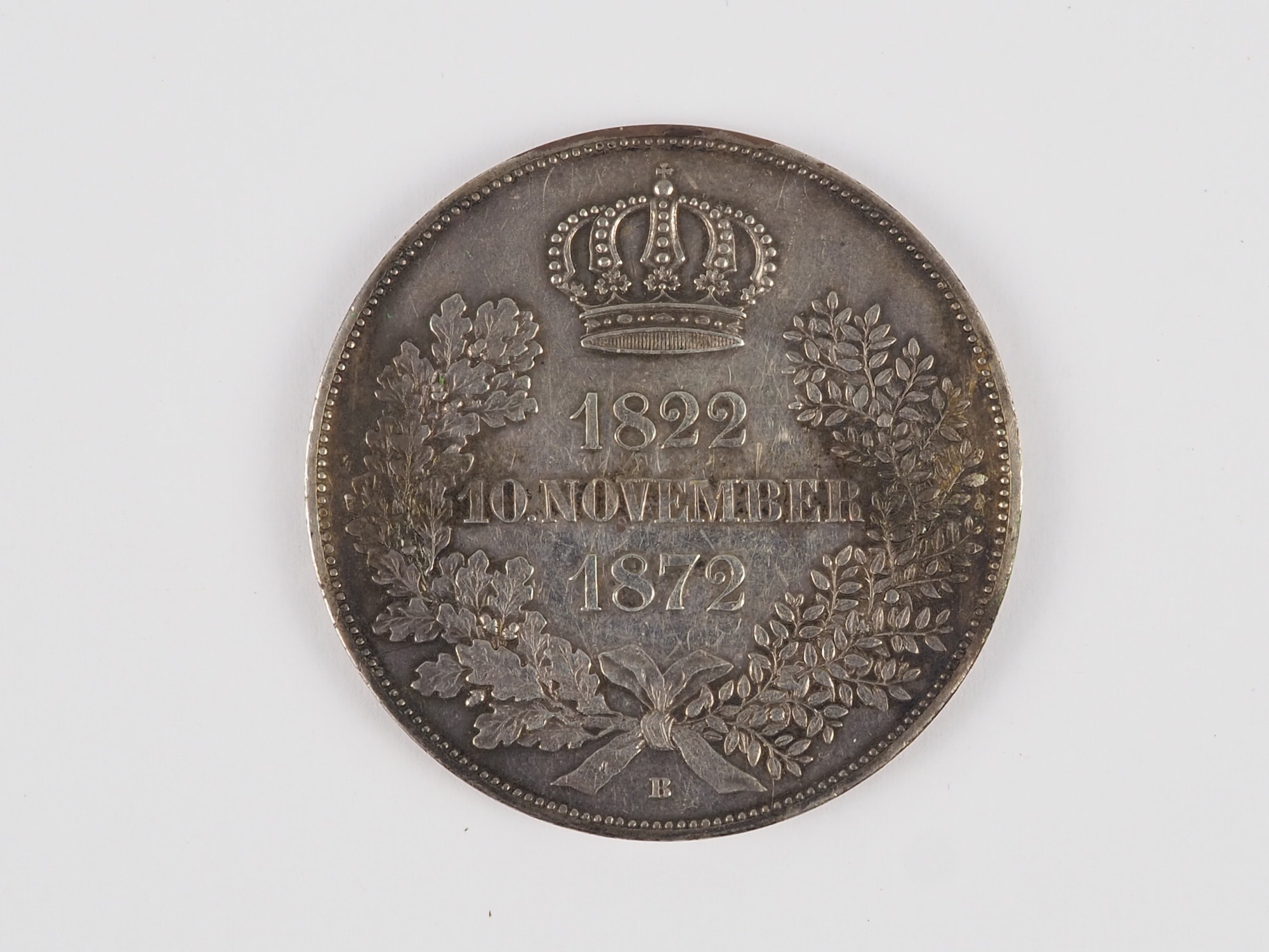 Medal, Johann King Amalie Queen of Saxony 1872. - Image 2 of 3