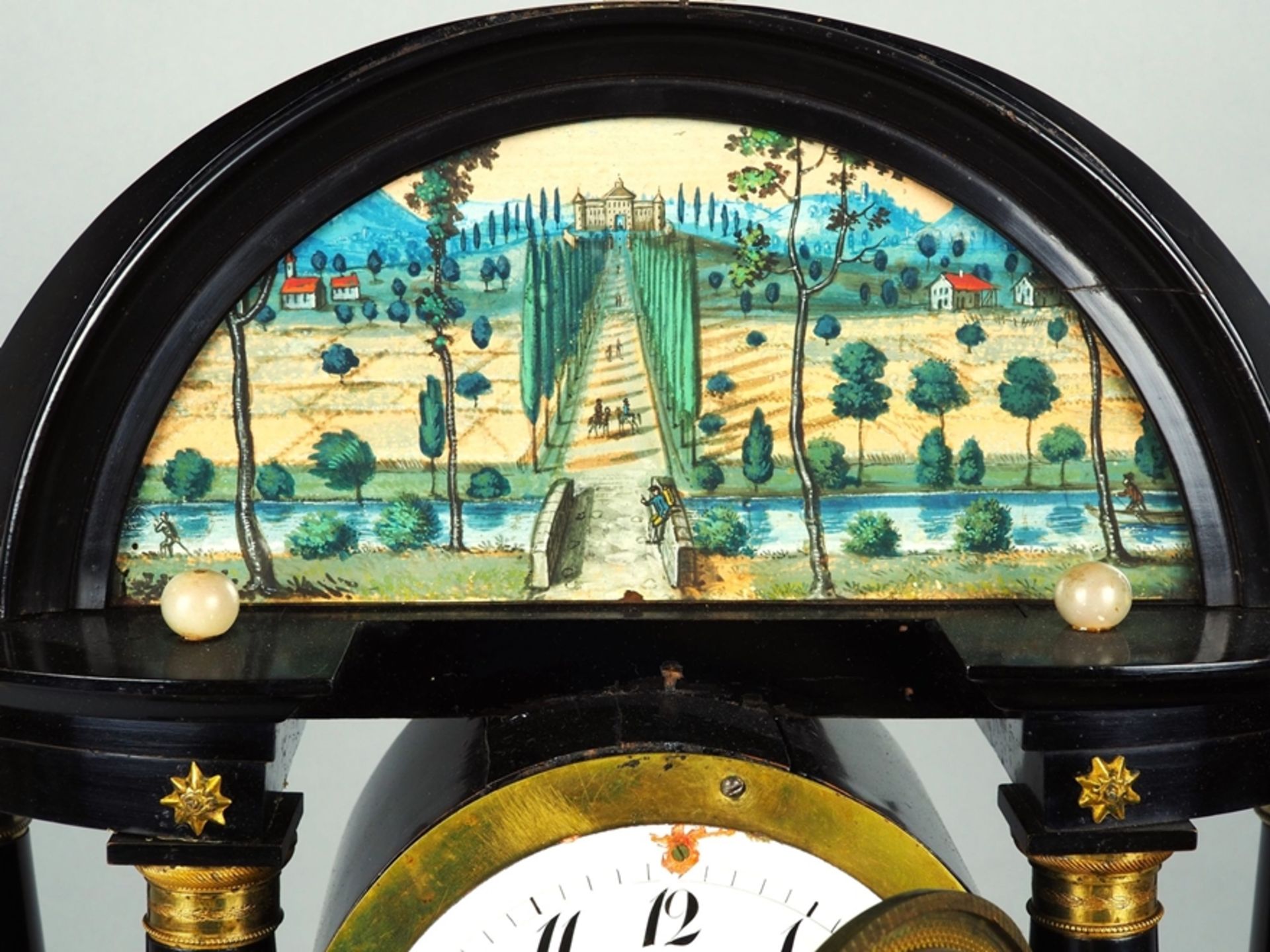 Biedermeier portal clock around 1840 - Image 4 of 6