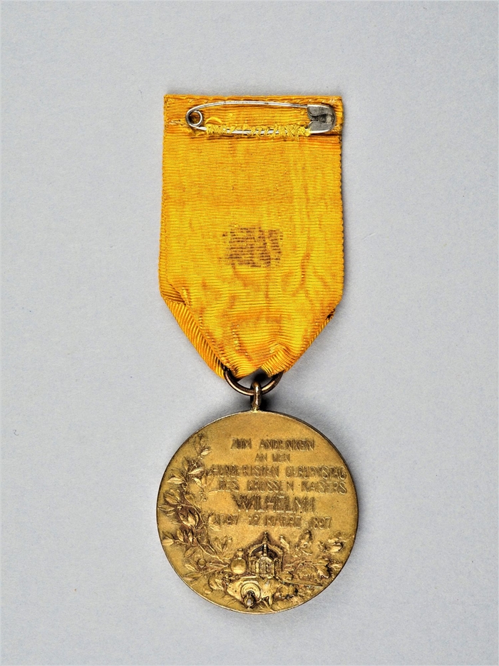 Commemorative medal 1897, Kaiser Wilhelm I. - Image 2 of 2
