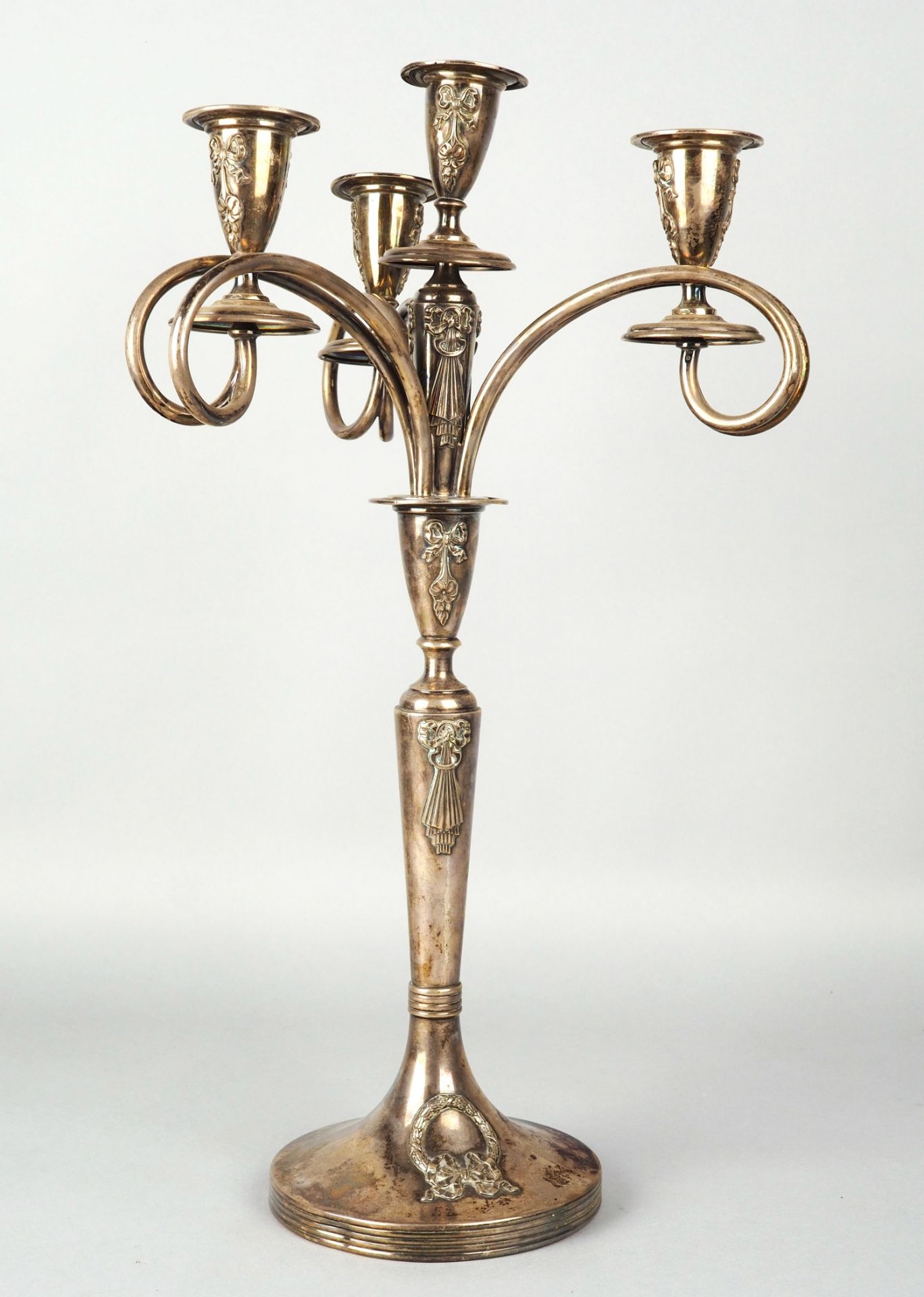 Silver candelabra, Eduard Friedmann, Vienna, around 1900. - Image 2 of 8