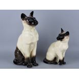 2 Keramik Siamkatzen, Beswick, England, 1882