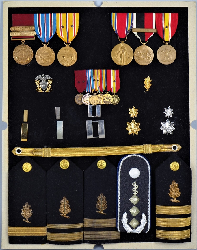 U.S. Navy Medal & Badge Estate Commander John Louis Karrer (1923 - 2015).