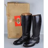 Paar Rieker Marschstiefel bzw. Reitstiefel, Glattleder, schwarz, Gr. 41