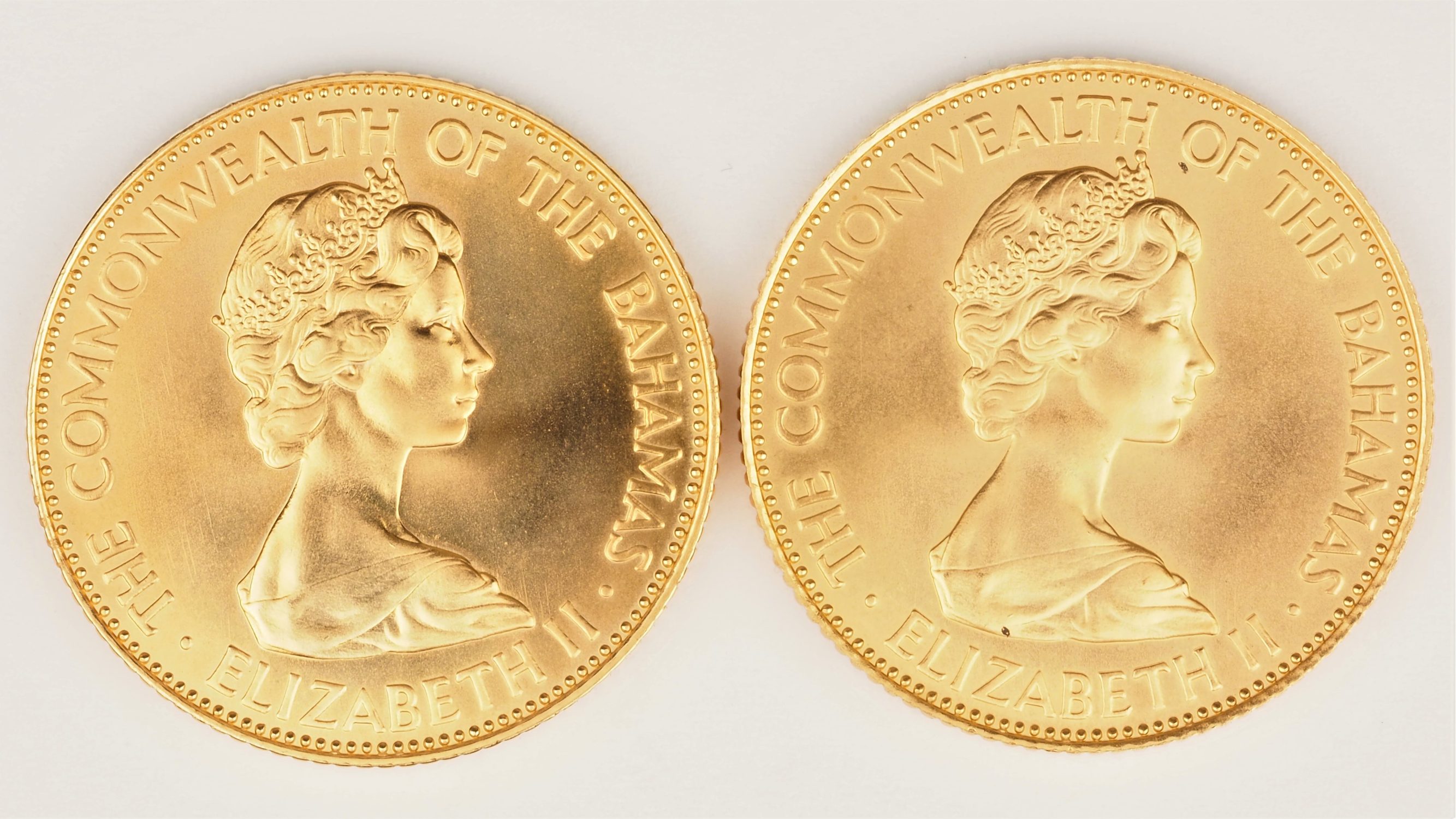 Gold coins Bahamas 50 Dollars "Independence 1973