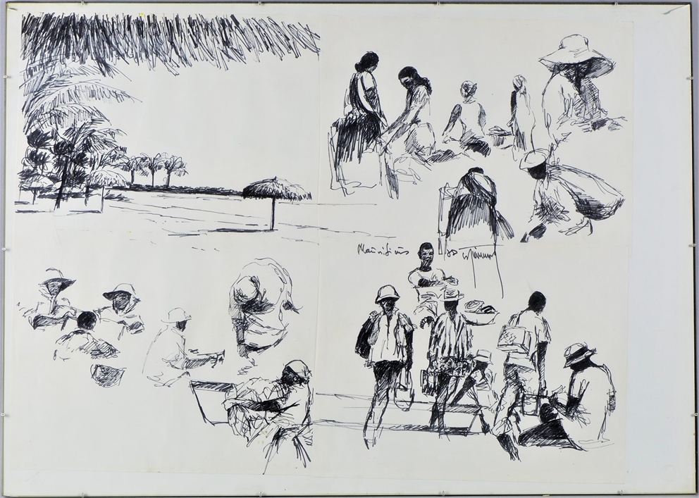 Reinhold W. Timm (1931 Stettin - 2001 Berlin) - Drawings Mauritius, 1988