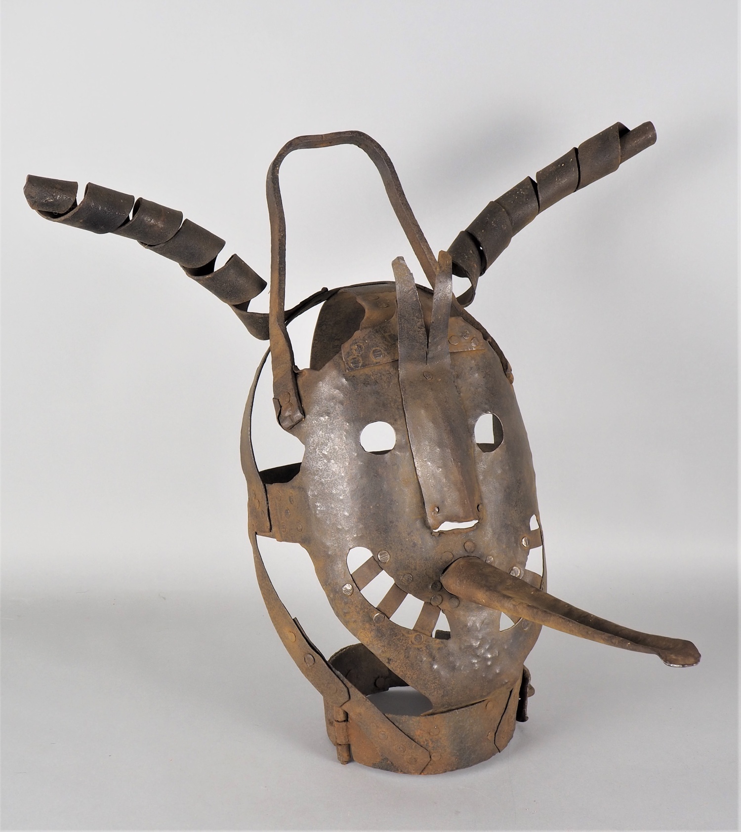 Antique shame mask in the style of the 17th century.