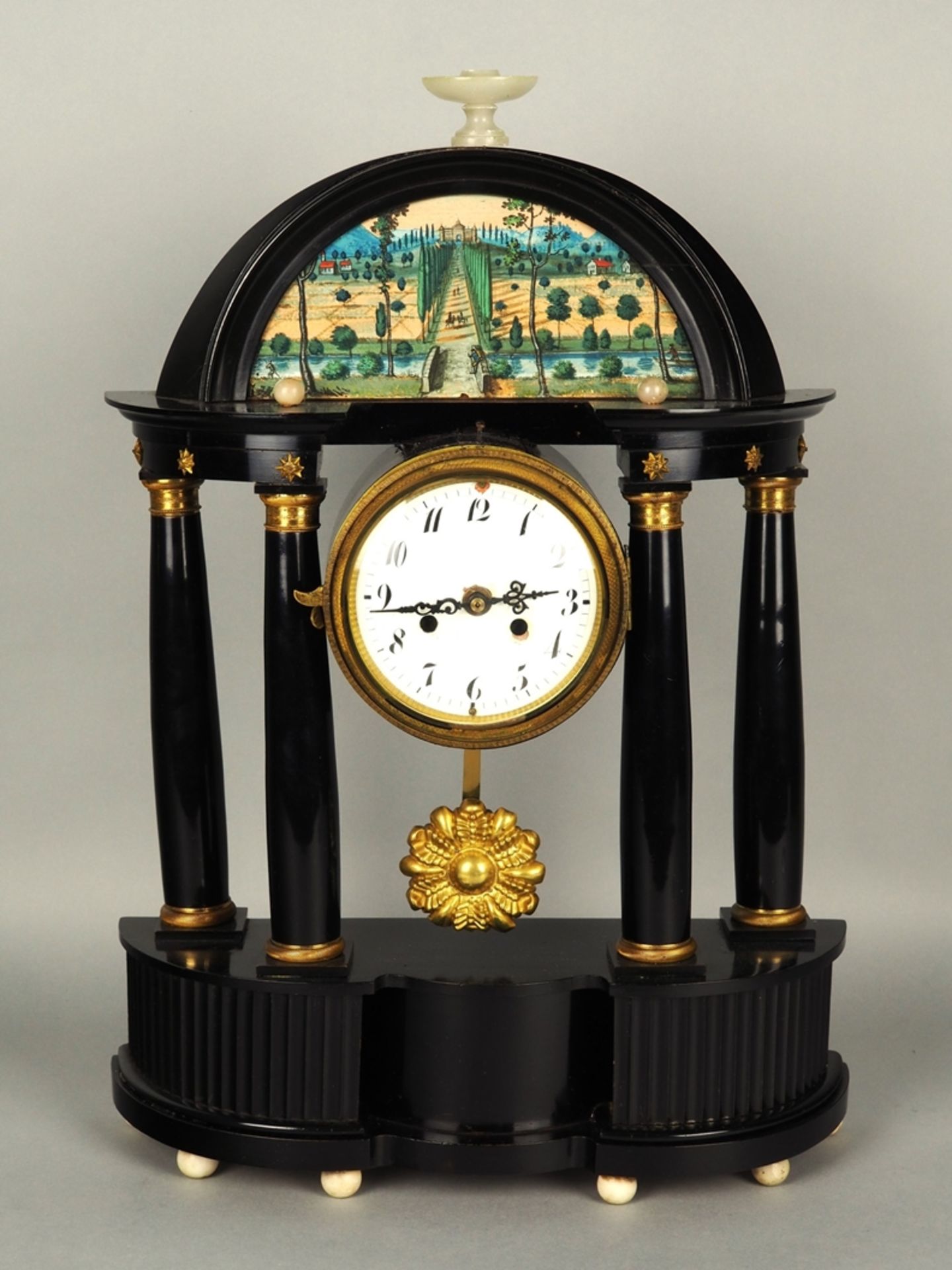 Biedermeier portal clock around 1840
