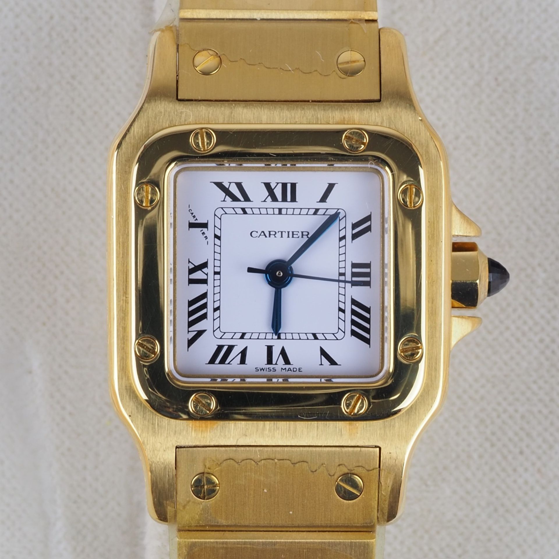 CARTIER Santos Or Massif, 18kt Gold, Automatik - Bild 2 aus 8