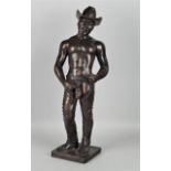 Stehender männlicher Cowboy in Bronze, H. 50cm