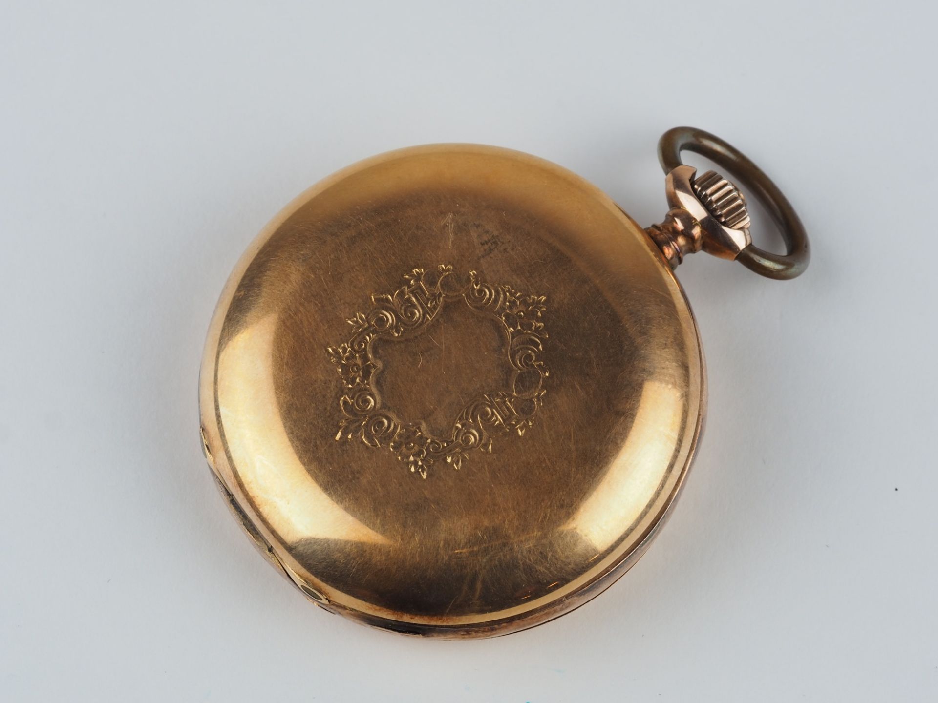 Herrentaschenuhr um 1900, im 14K Gold Gehäuse, Ø 52mm - Bild 3 aus 5