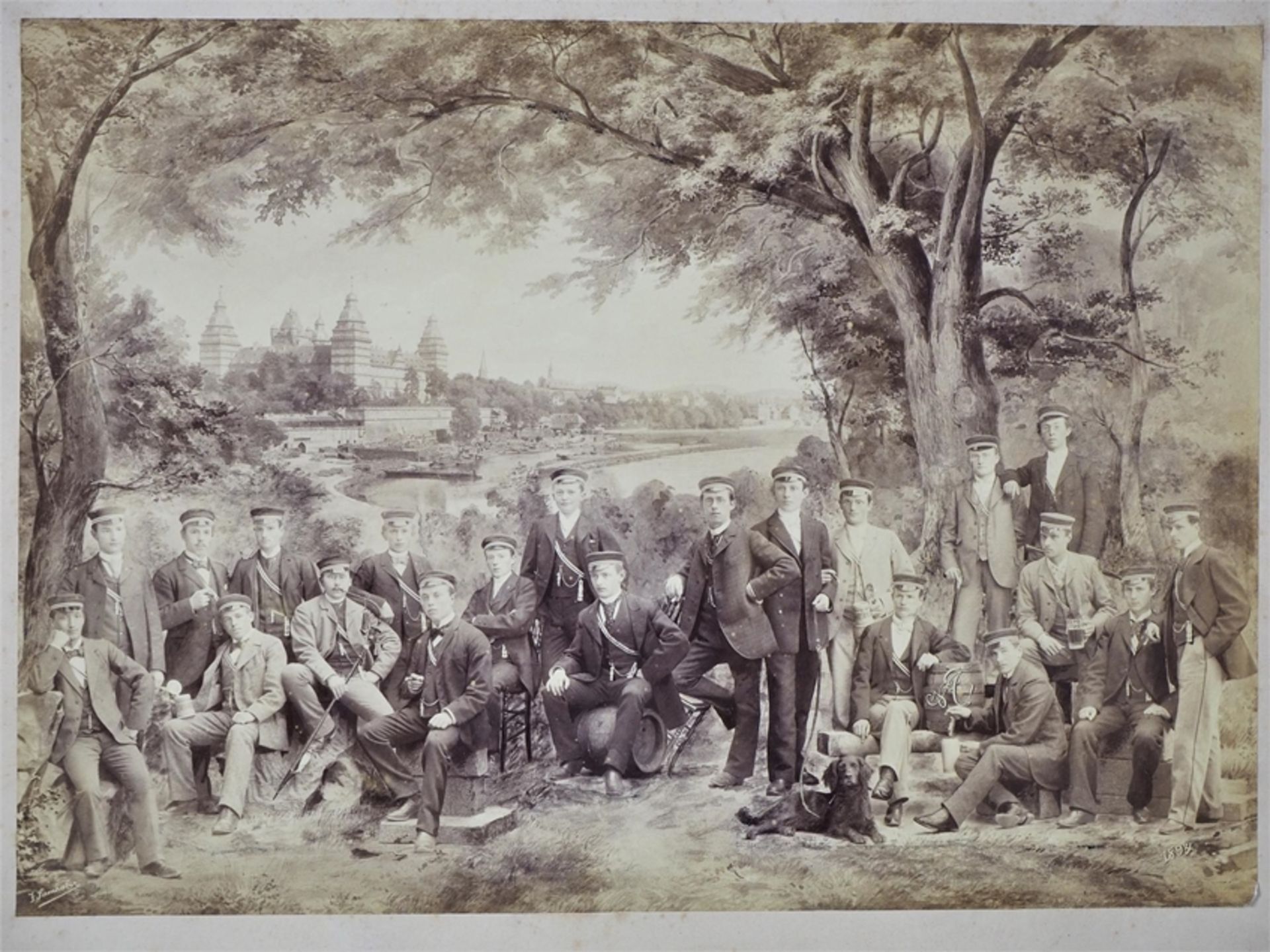 Konvolut Reservistenbilder und andere Gruppenfotos, um 1900 - Bild 2 aus 5