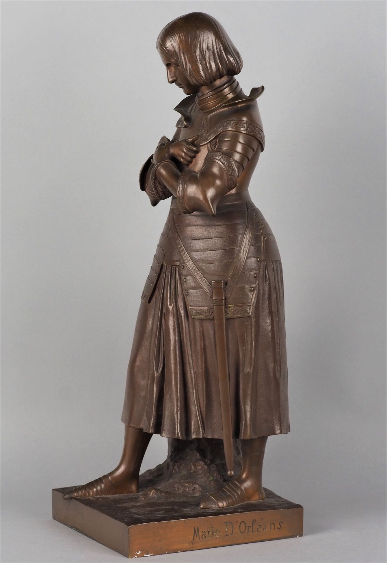 Bronzeskulptur Marie D'Orléans von Jeanne d´Arc, um 1910 - Bild 2 aus 6