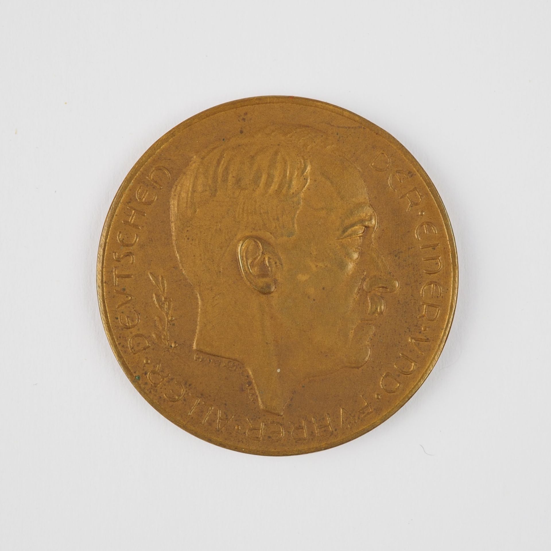 Drittes Reich: Bronzemedaille Adolf Hitler, 1938 Münchner Abkommen - Bild 2 aus 3