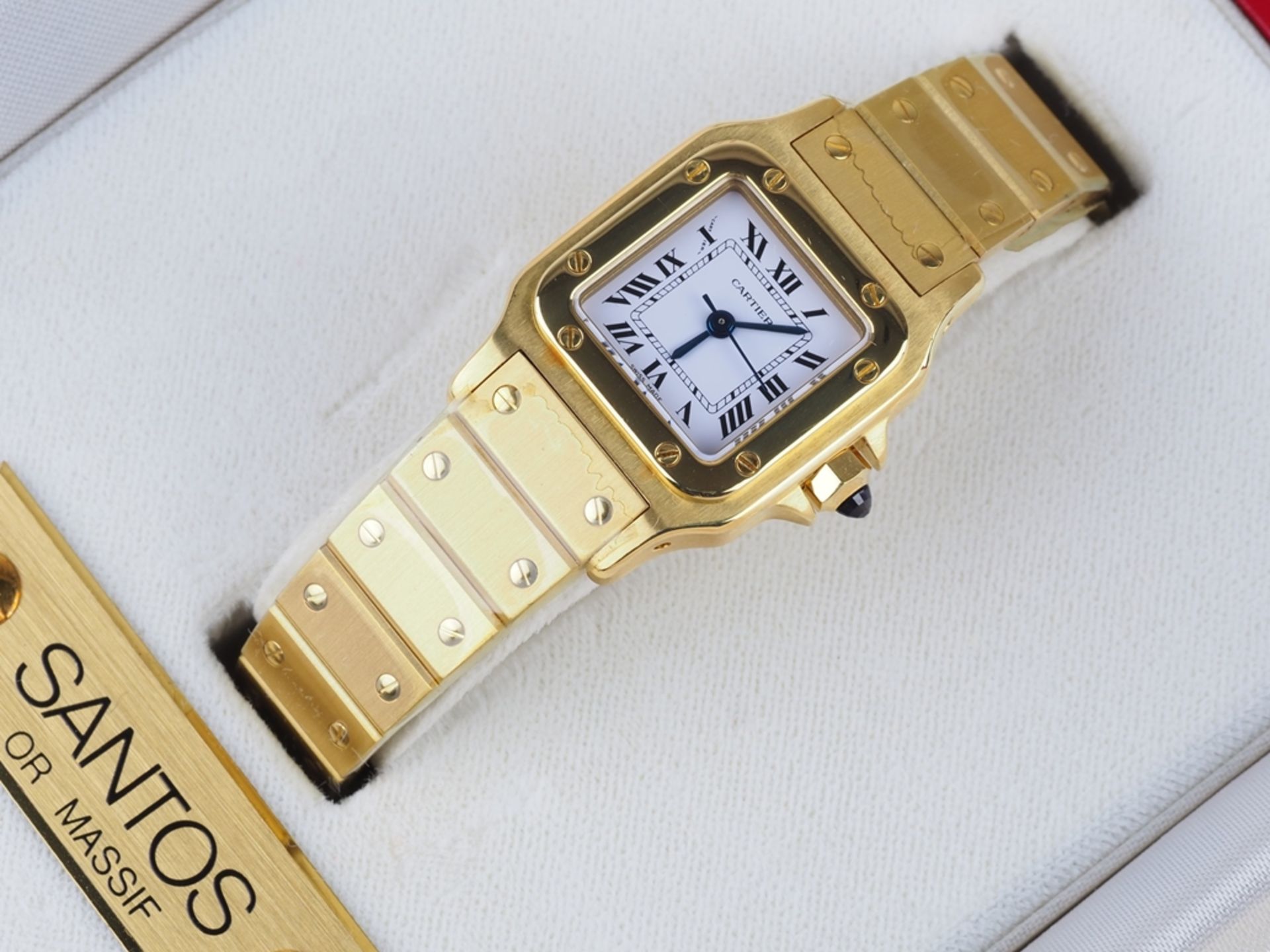 CARTIER Santos Or Massif, 18kt Gold, Automatik