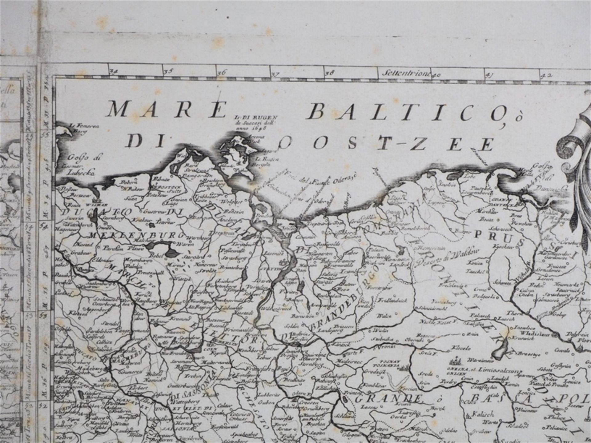 Map Germania Parte Occidentale, Coronelli, Venice, 1692. - Image 3 of 8