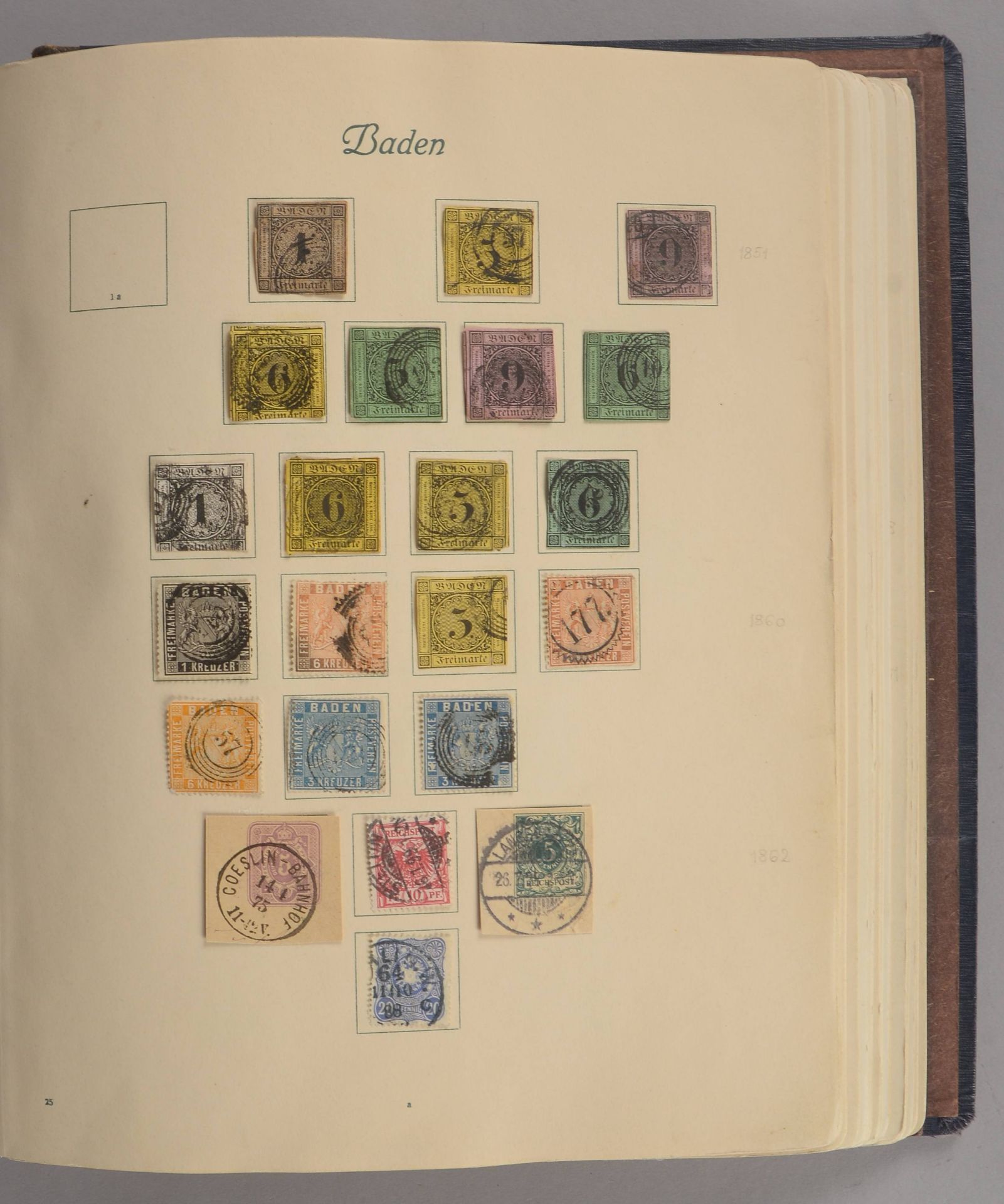 Briefmarkensammlung, 'Altdeutsche Staaten' 1852 - 1920: ab 'Baden', 'Bayern', 'Bremen' mit Phil-Brie
