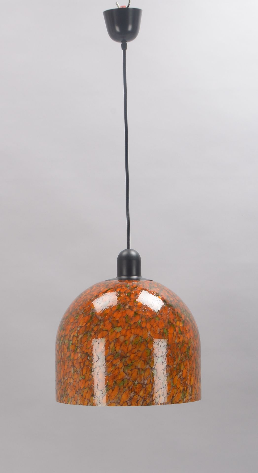 Peill &amp; Putzler, Deckenlampe, 1-flammig, mehrfarbiger Glasschirm mit wei&szlig;em Unterfang; H&o
