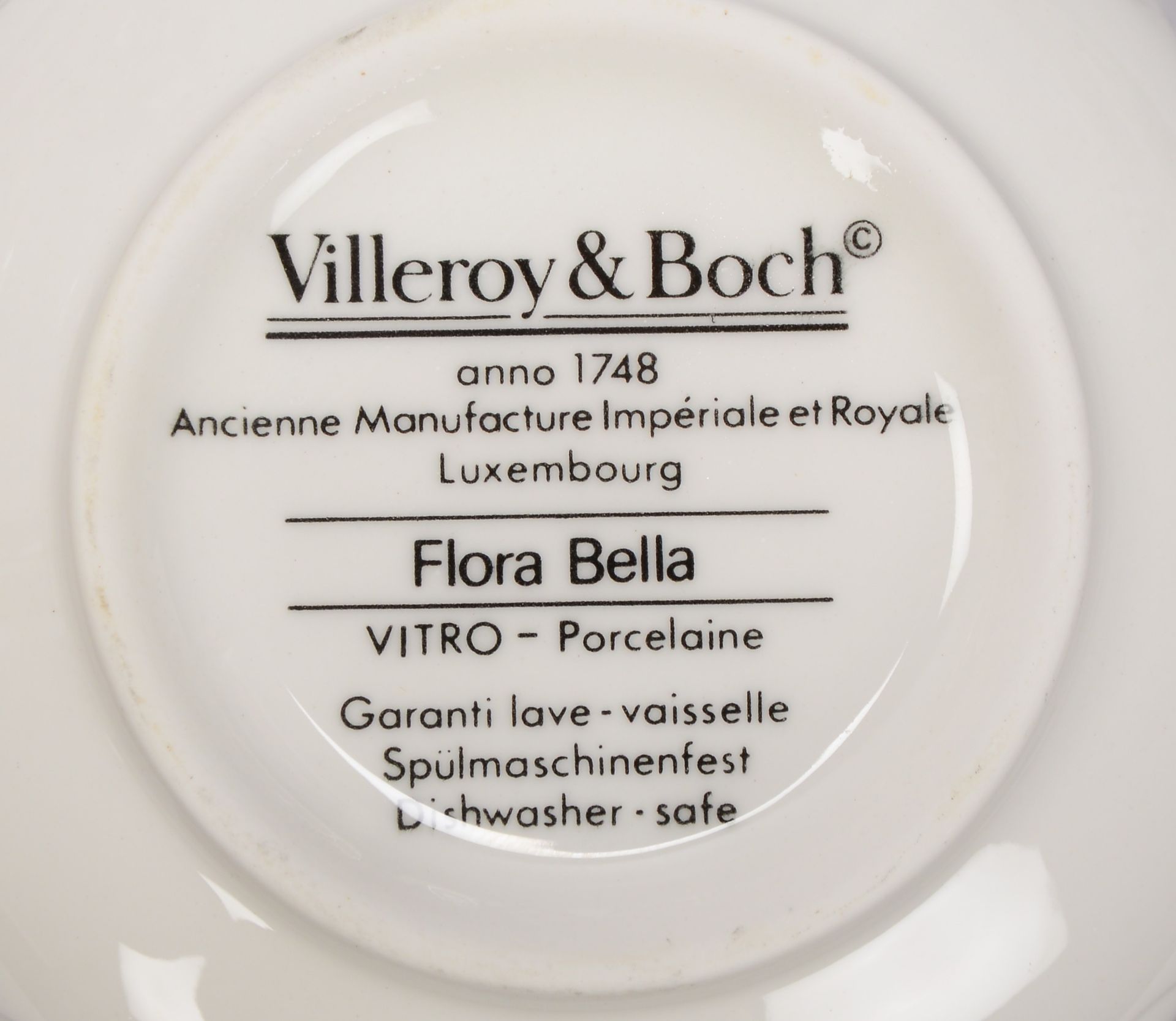 Villeroy & Boch 1748, umfangreiches Kaffee-/Teeporzellan, Vitro Porcelaine, Dekor 'Flora Bella', spü - Bild 2 aus 2