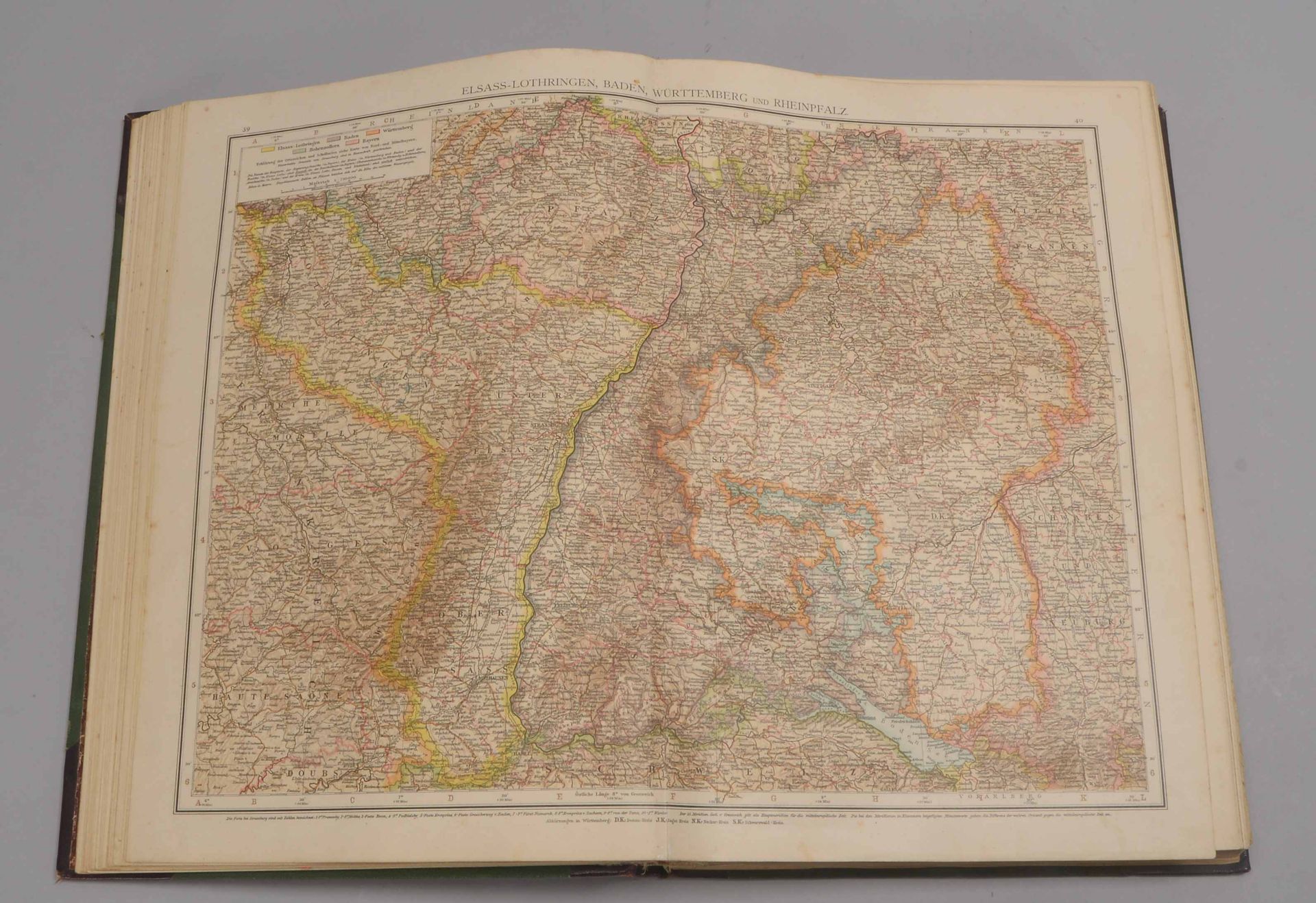 Geographische Anstalt von Velhagen &amp; Klasing (Hrsg.): &#039;Andrees Allgemeiner Handatlas - in 9 - Image 3 of 4