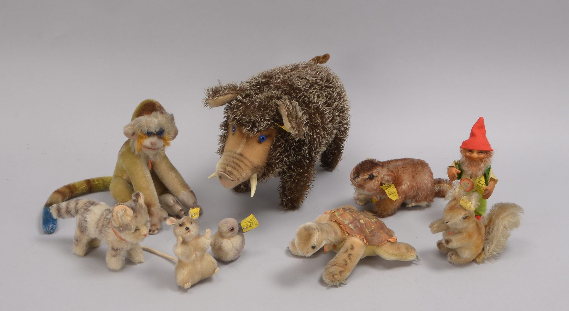 Kleine Sammlung Steiff-Sammlerfiguren, unterschiedliche Tiermotive, verschiedene Größen und Zustände - Bild 2 aus 2