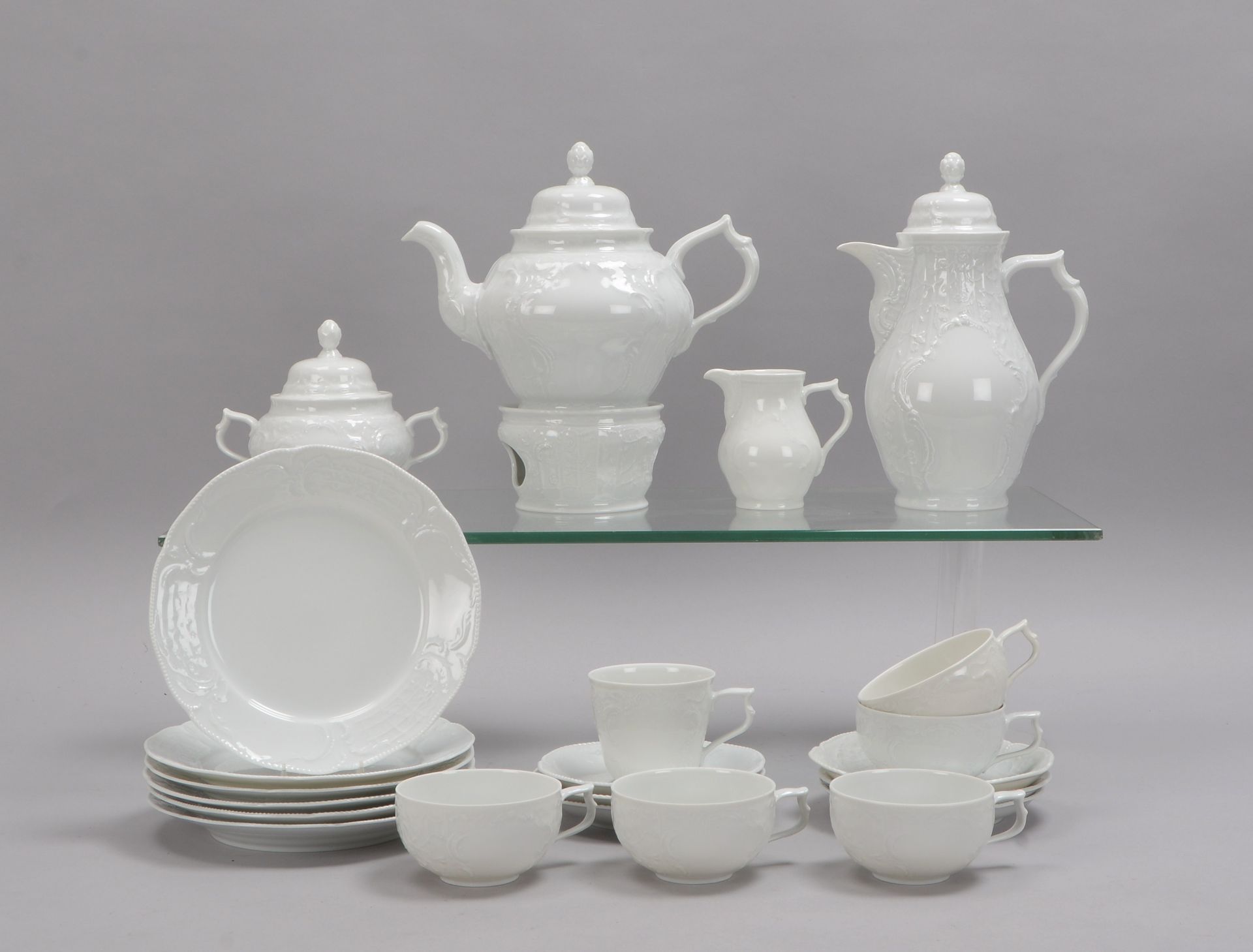 Rosenthal, Porzellan-Teeservice, Dekor &#039;Sanssouci&#039;, f&uuml;r 5 Personen, umfassend: Teekan